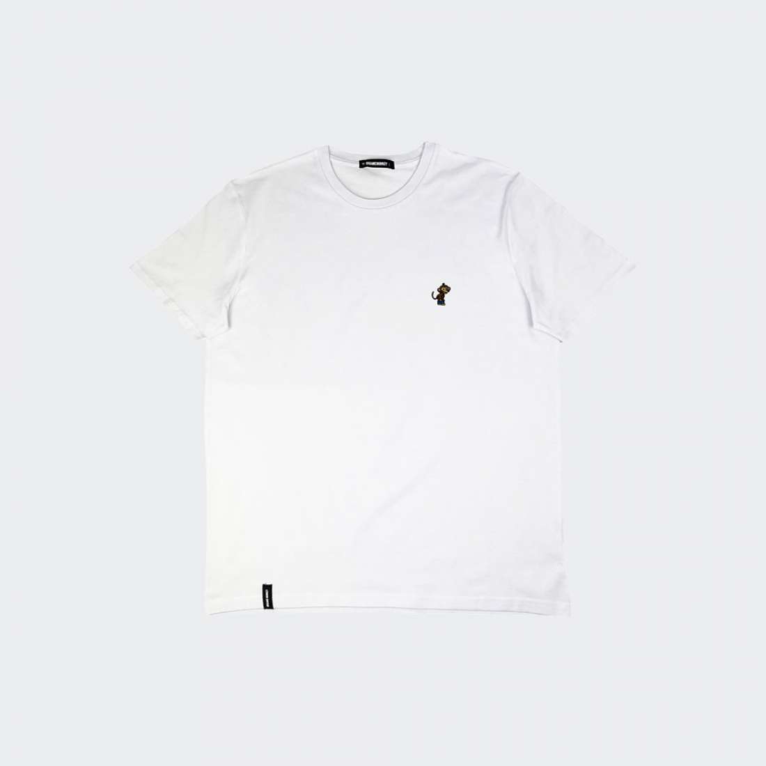 TSHIRT ORGANIC MONKEY 0100002 WHITE