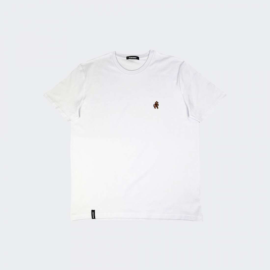 TSHIRT ORGANIC MONKEY 010-0032-WHITE