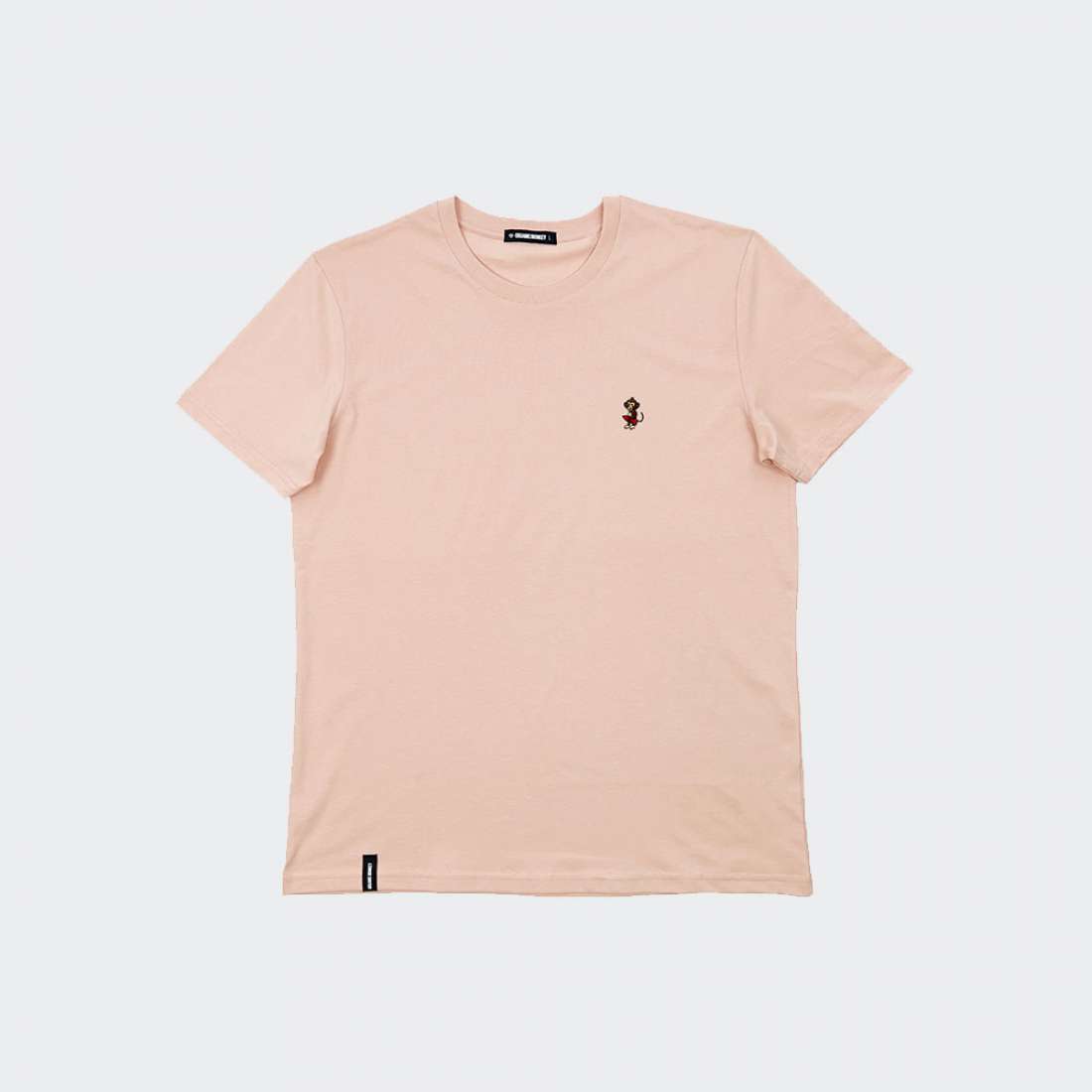 TSHIRT ORGANIC MONKEY MONKEY 010-0069-SALMON