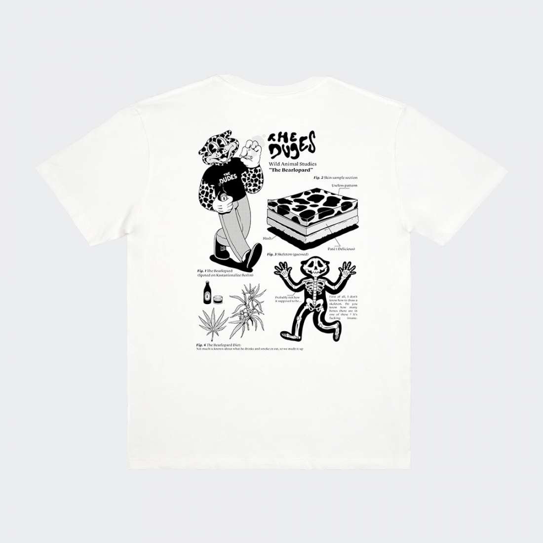 TSHIRT THE DUDES BEARLOPARD WHITE