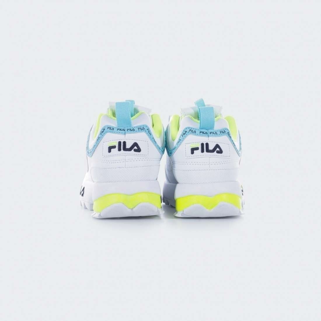 FILA DISRUPTOR LOGO LOW WHITE/BLACK/NEON LIME