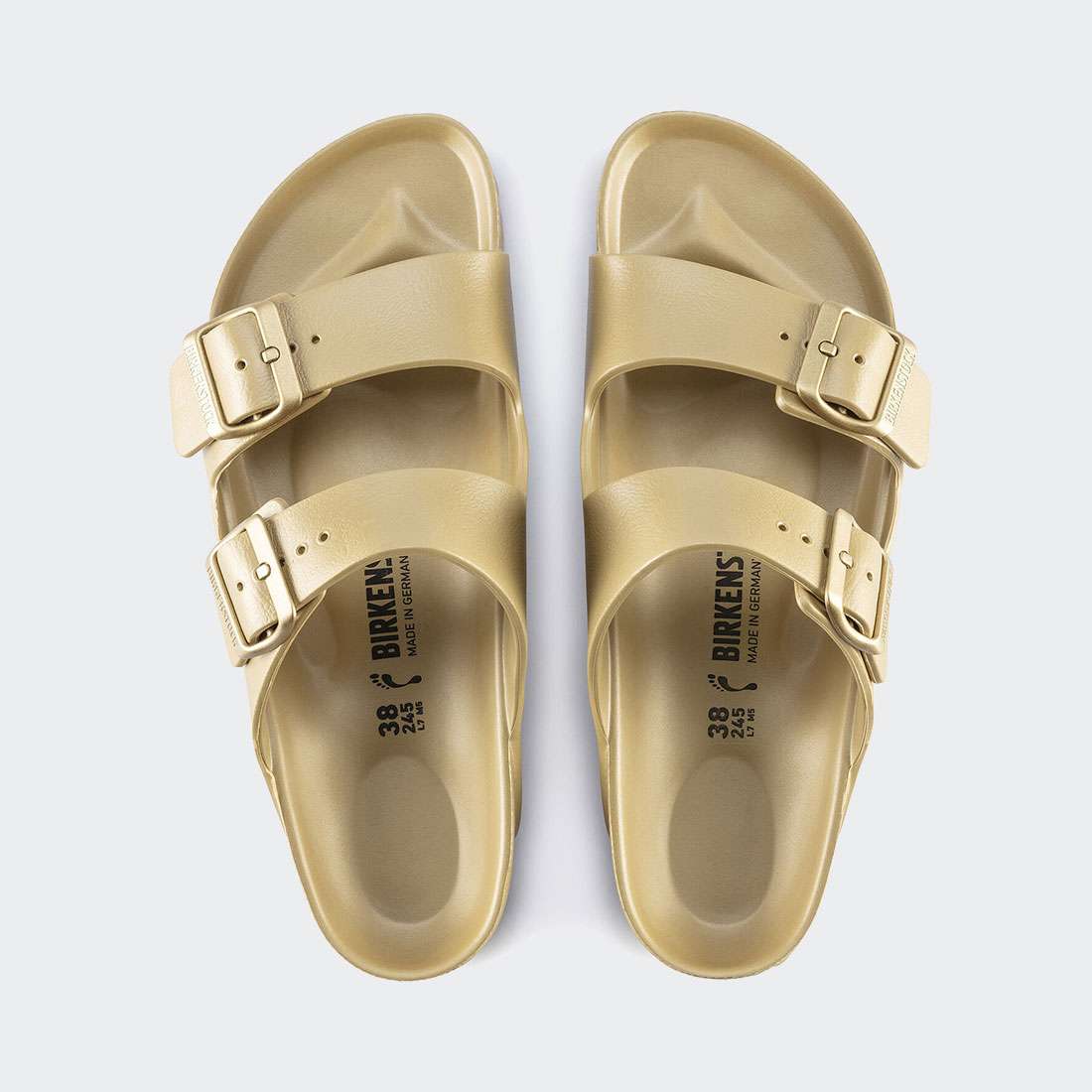 SANDÁLIAS BIRKENSTOCK ARIZONA ESSENTIALS GLAMOUR GOLD