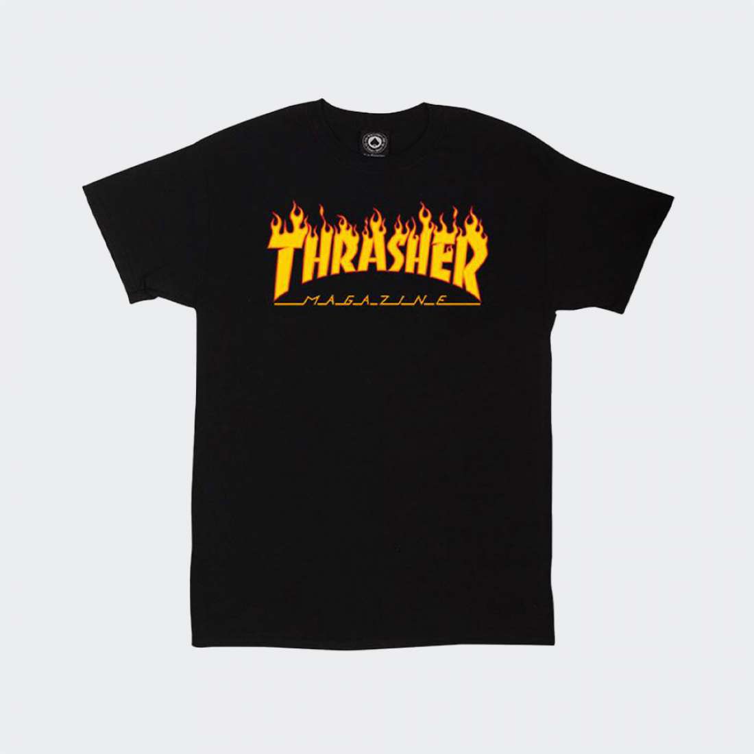 T-SHIRT THRASHER FLAME LOGO BLACK