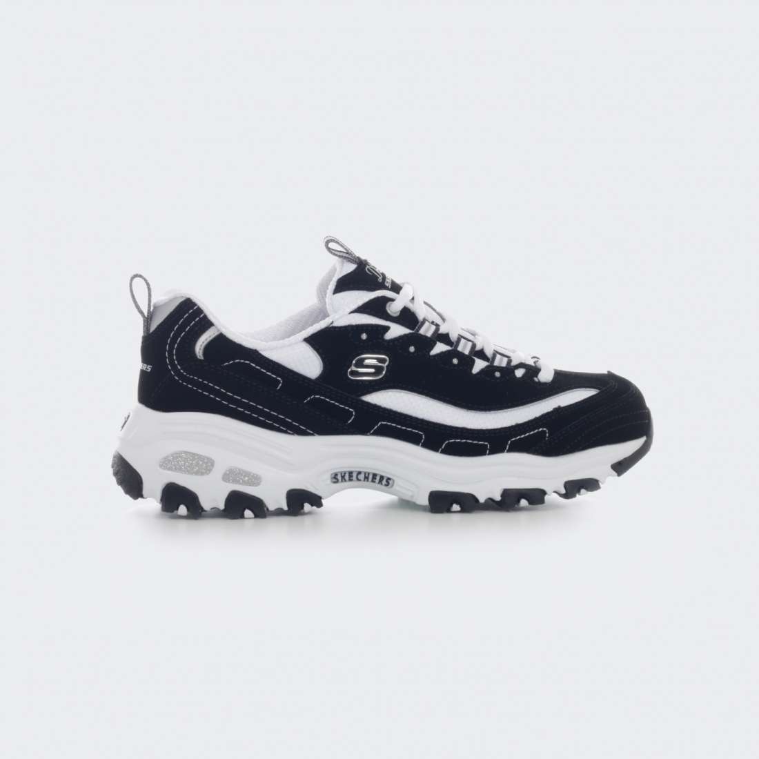 SKECHERS D LITES BIGGEST FAN BLACK/WHITE