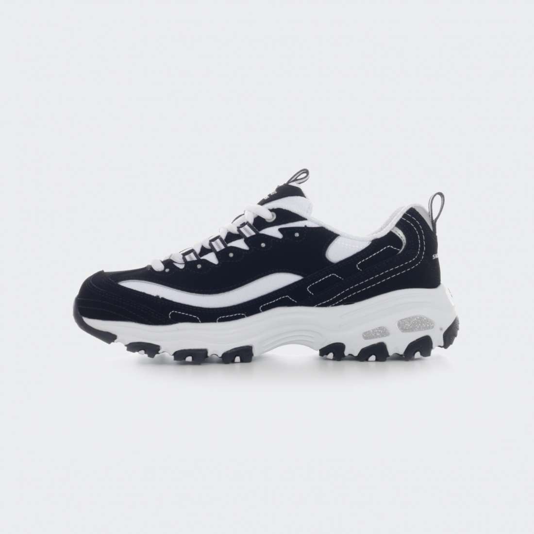SKECHERS D LITES BIGGEST FAN BLACK/WHITE