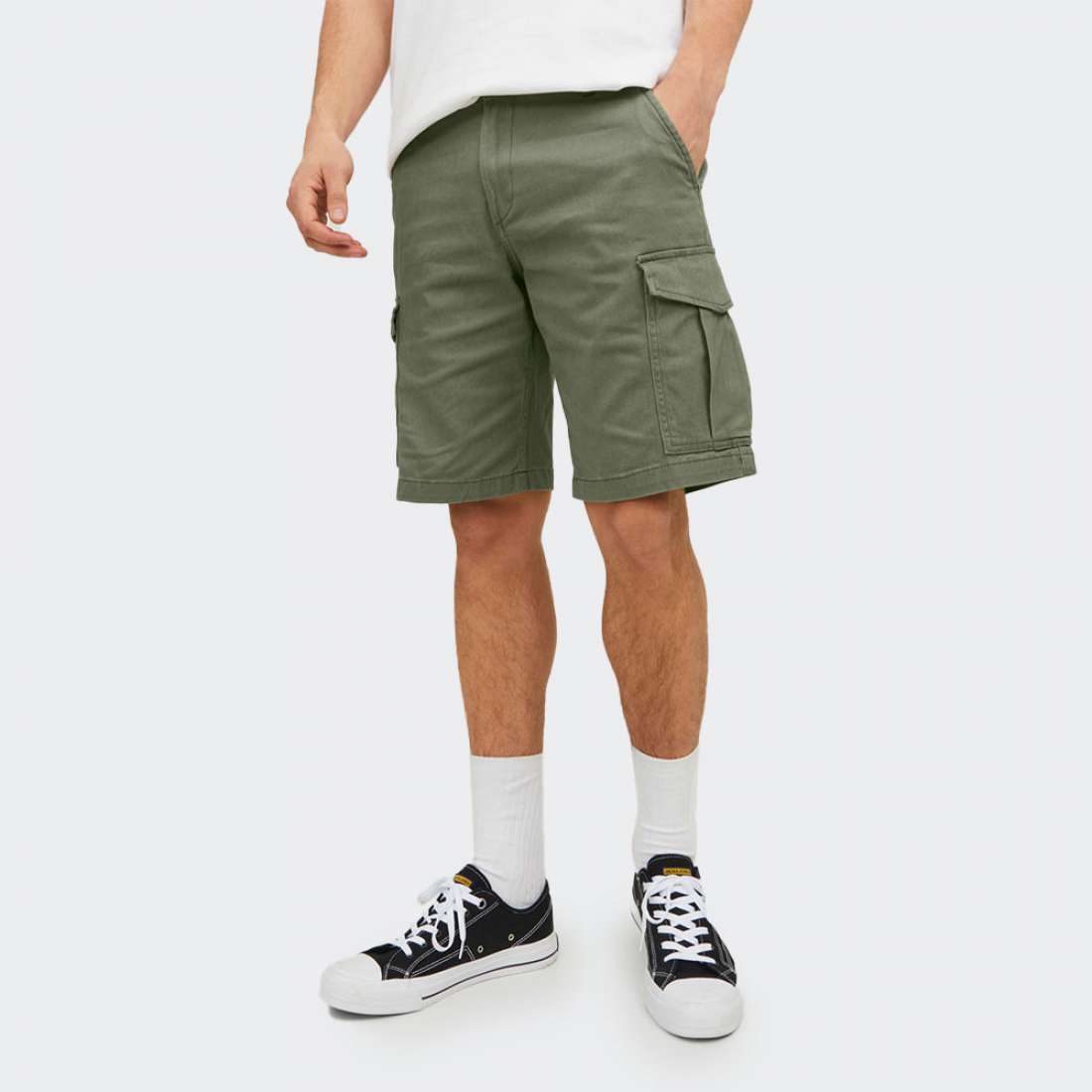 CALÇÕES JACK & JONES JOE CARGO DEEP LICHEN GREEN