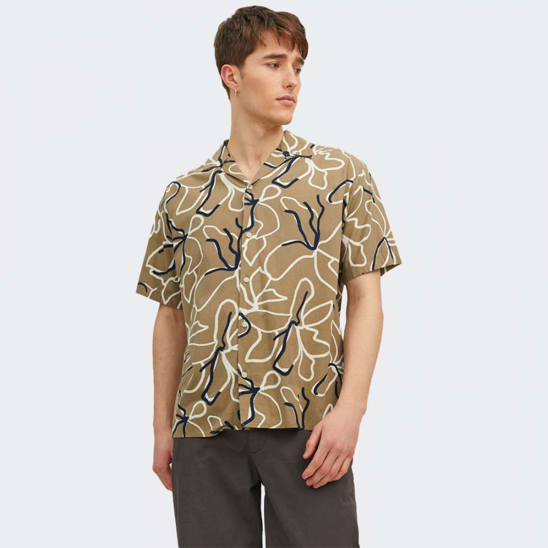 CAMISA JACK & JONES TROPIC RESORT COVERT GREEN