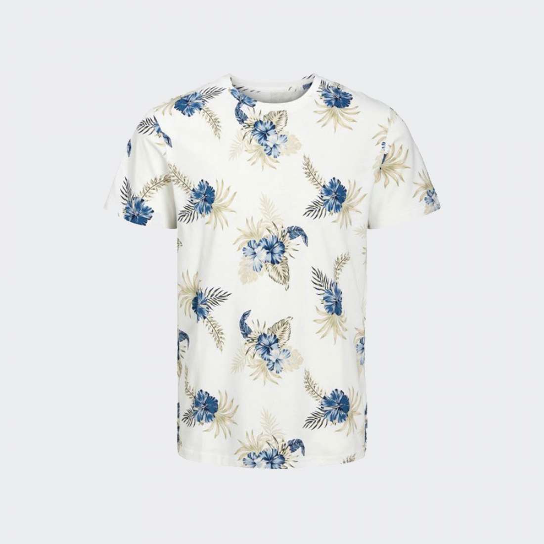 TSHIRT JACK & JONES BECS AOP CLOUD DANCER