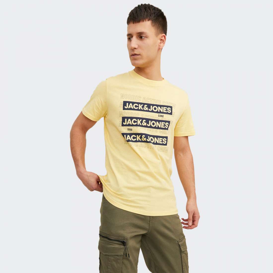 TSHIRT JACK & JONES JCOSPIRIT PALE BANANA