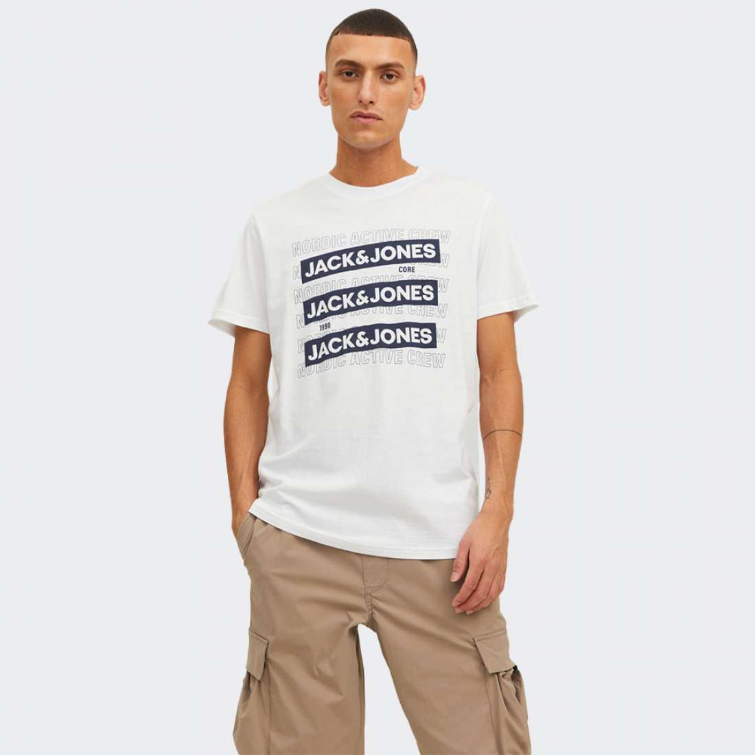 TSHIRT JACK & JONES JCOSPIRIT WHITE