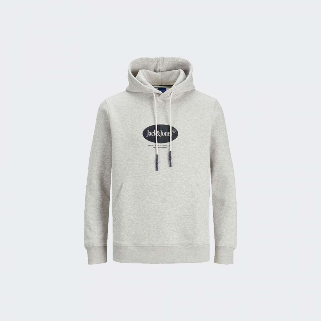 HOODIE JACK & JONES JORDALSTON WHITE MELANGE