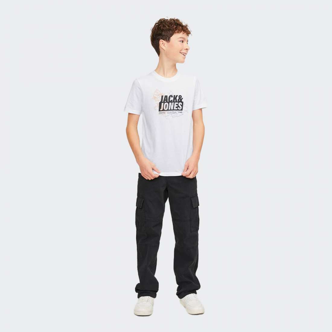 T-SHIRT JACK & JONES JCOMAP LOGO WHITE