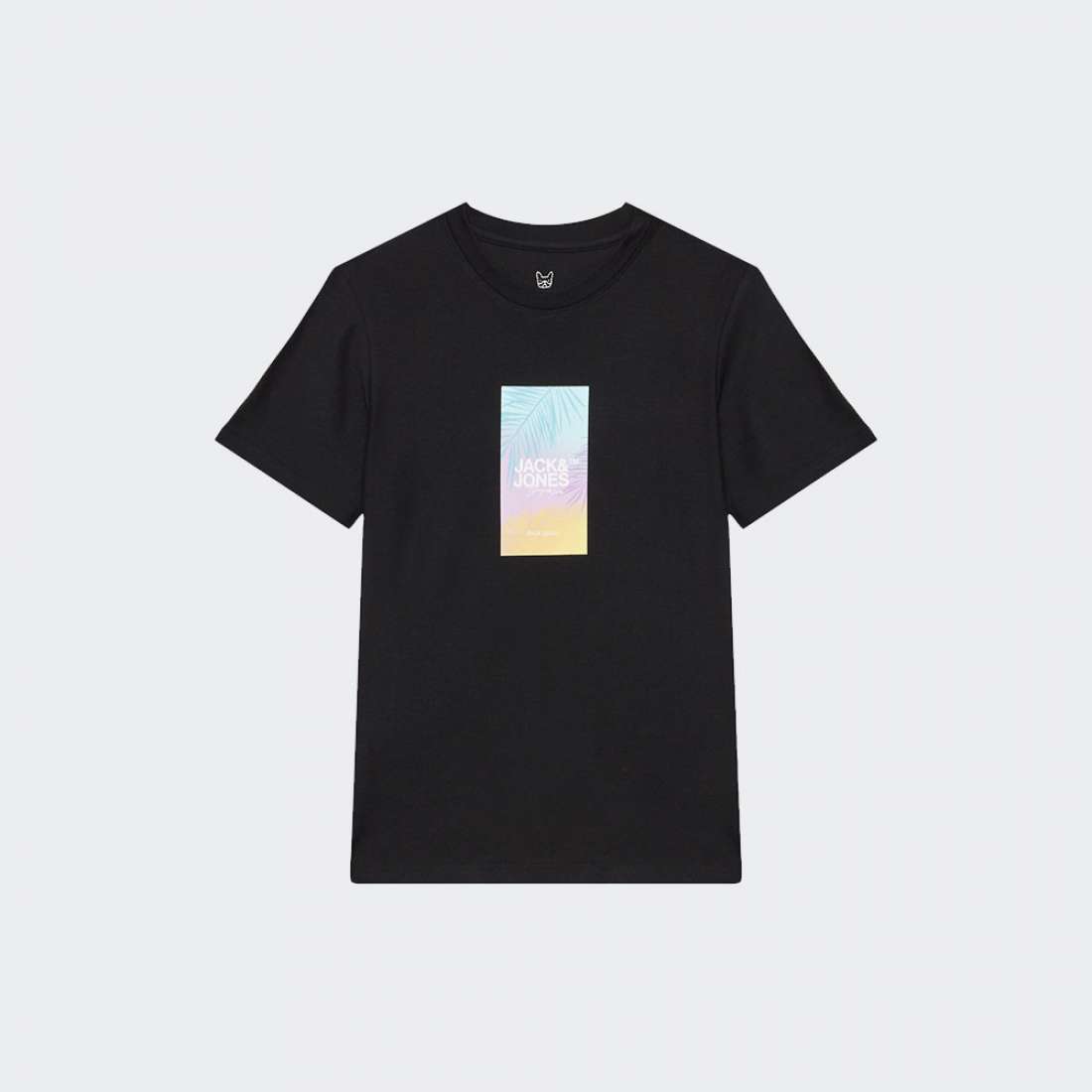 TSHIRT JACK & JONES ARUBA SUNSET BRANDING BLACK