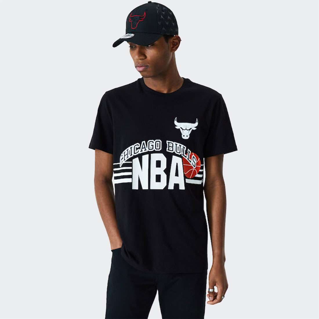 T-SHIRT NEW ERA CHICAGO BULLS NBA BLACK