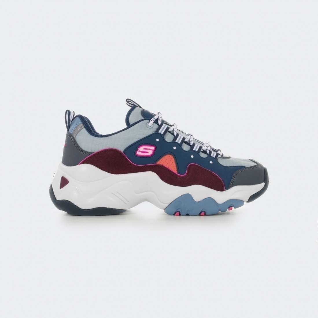 SKECHERS D LITES 3.0 NAVY/BURGUNDY