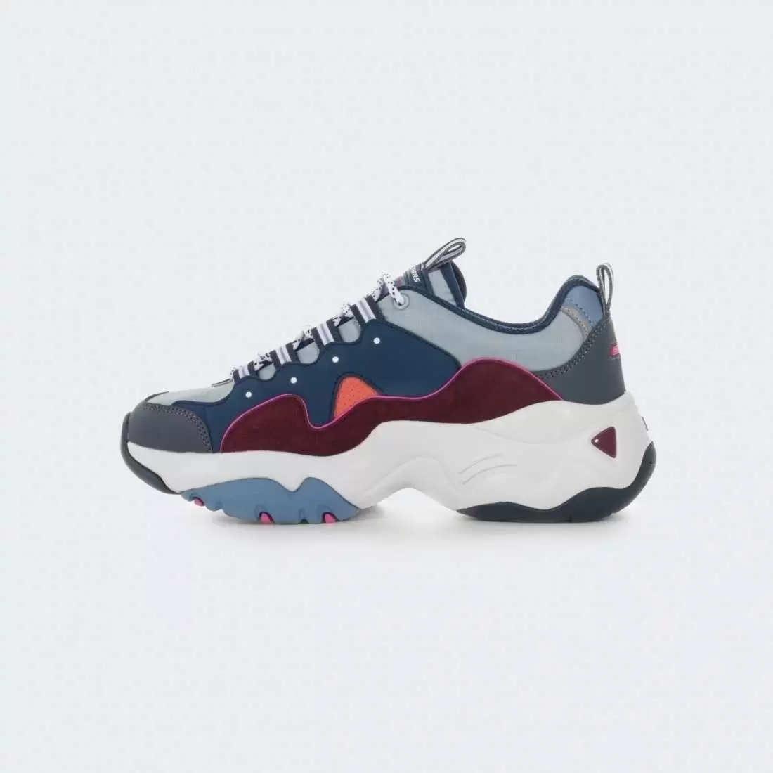 SKECHERS D LITES 3.0 NAVY/BURGUNDY