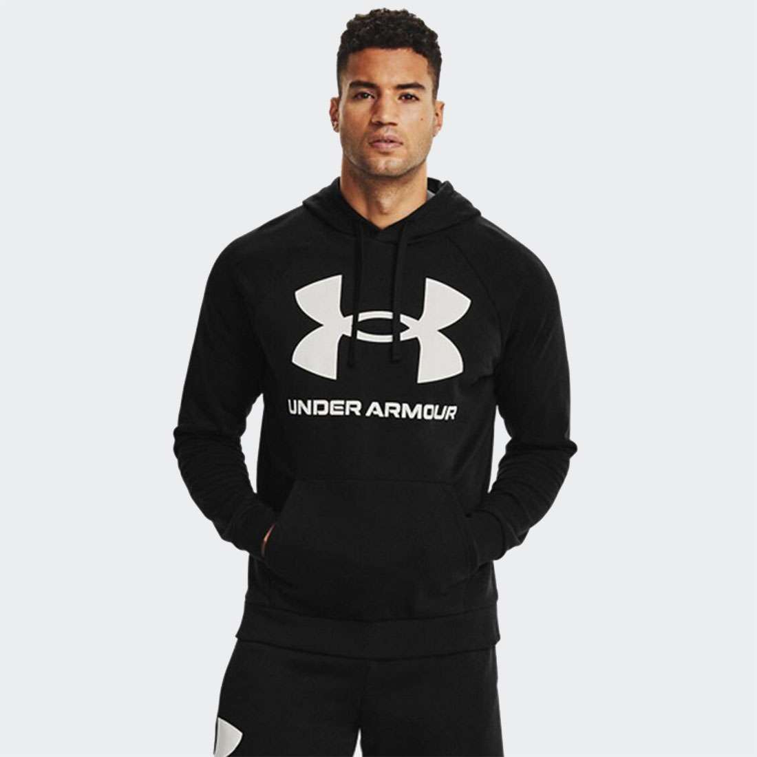 HOODIE UNDER ARMOUR UA RIVAL FLEECE BIG LOGO BLACK