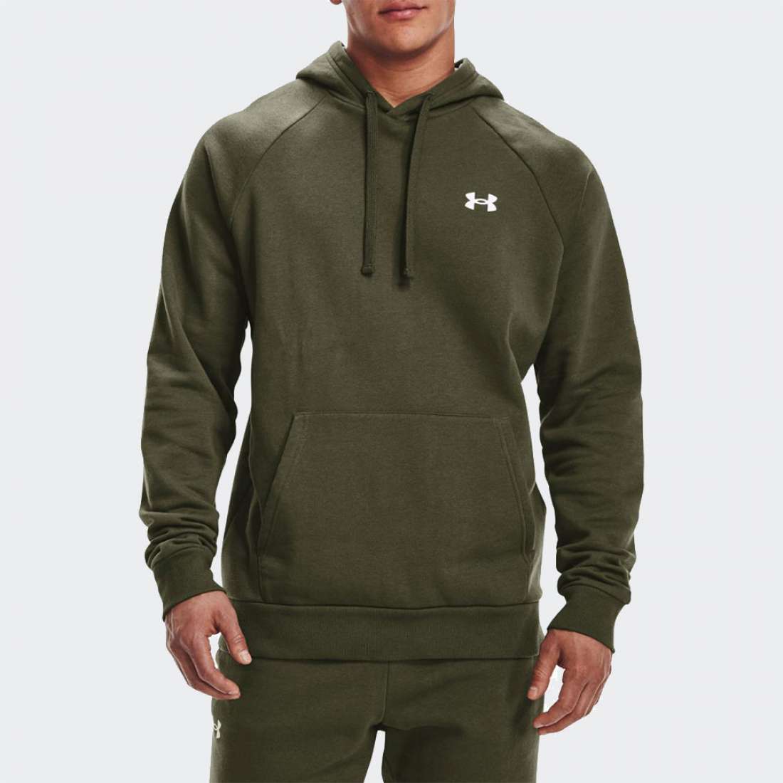 HOODIE UNDER ARMOUR UA RIVAL COTTON GREEN