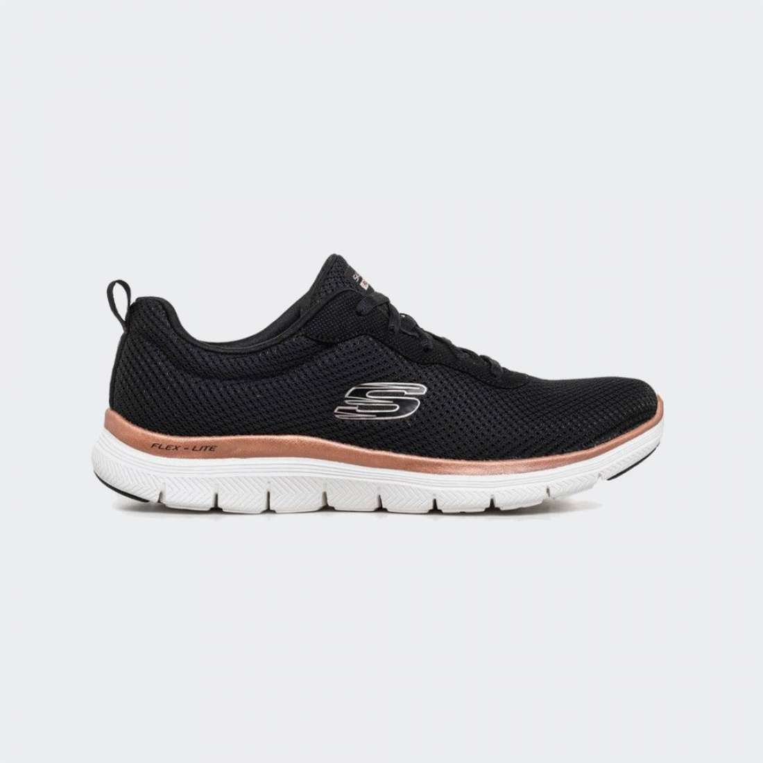 SKECHERS FLEX APPEAL 4.0 BRILLIANT V BLACK/ROSE/GOLD