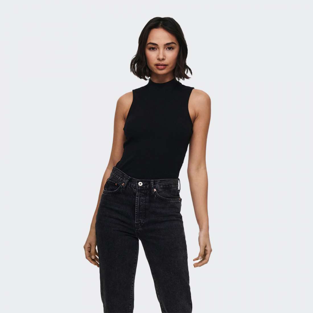 TOP ONLY HIGH NECK BLACK