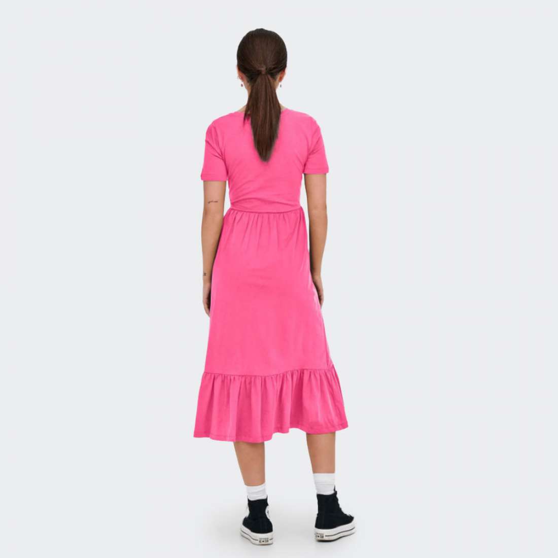 VESTIDO ONLY MAY LONG SHOCKING PINK