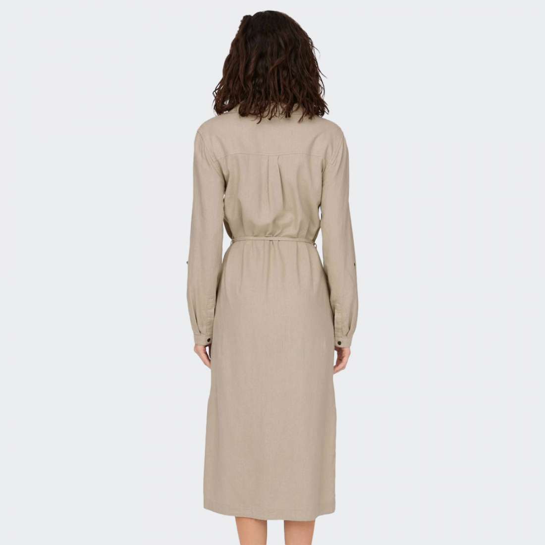 VESTIDO ONLY CARO OXFORD TAN