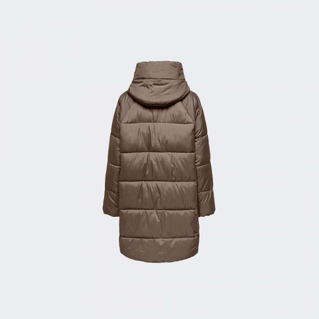 BLUSÃO ONLY ASTA OVERSIZE PUFFER WALNUT
