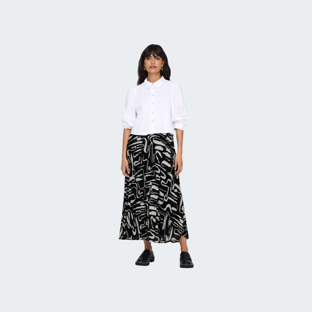 SAIA ONLY ONLSTAR LIFE PLISSE LONG SKIRT WVN