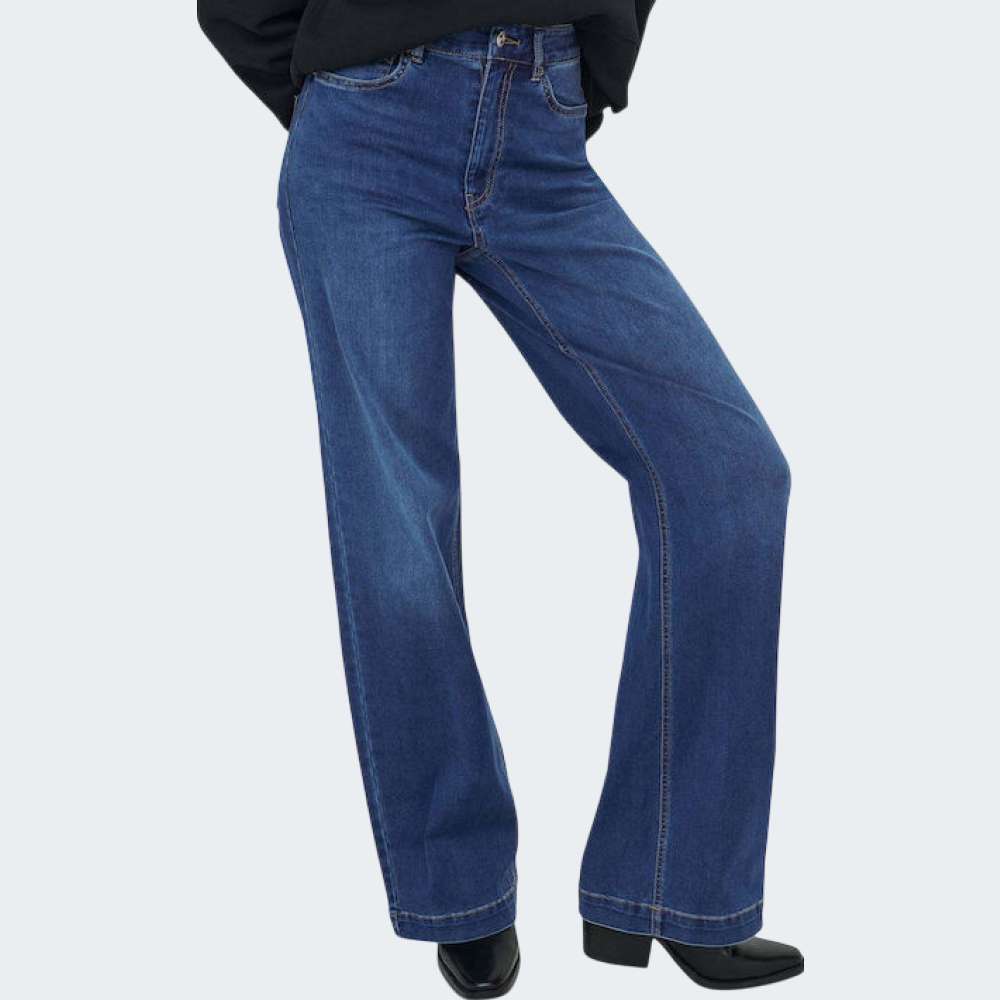 CALÇAS ONLY ONLMADISON-ROYAL HW WIDE DNM BF GUA