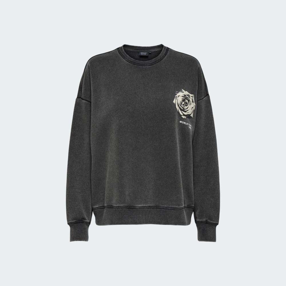 SWEATSHIRT ONLY ONLSINNA L/S O-NECK PRINT BOX
