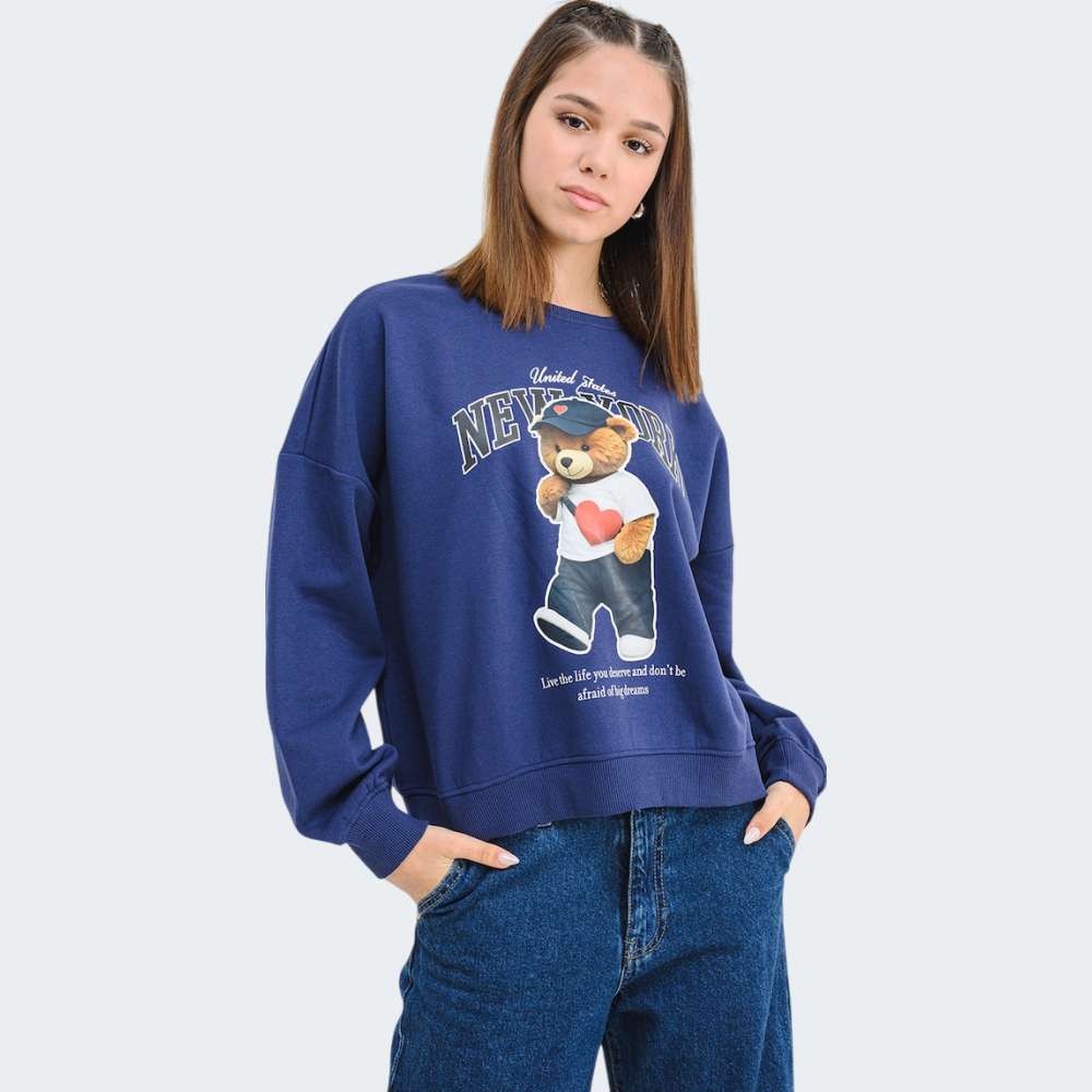 SWEATSHIRT ONLY ONLLINDA L/S BEAR O-NECK BOX CS SWT
