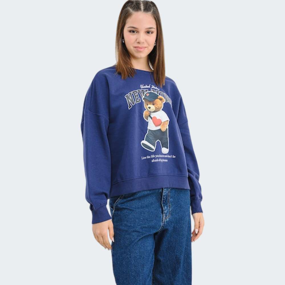 SWEATSHIRT ONLY ONLLINDA L/S BEAR O-NECK BOX CS SWT