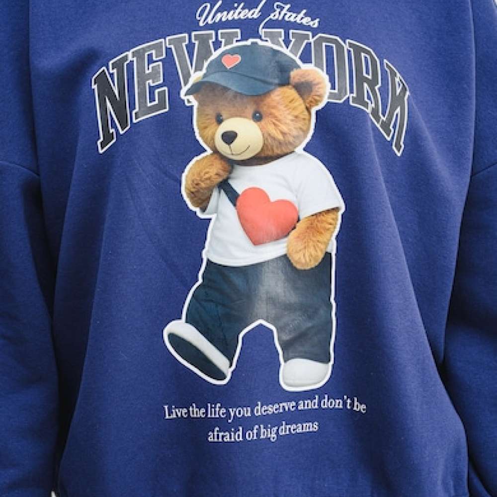 SWEATSHIRT ONLY ONLLINDA L/S BEAR O-NECK BOX CS SWT