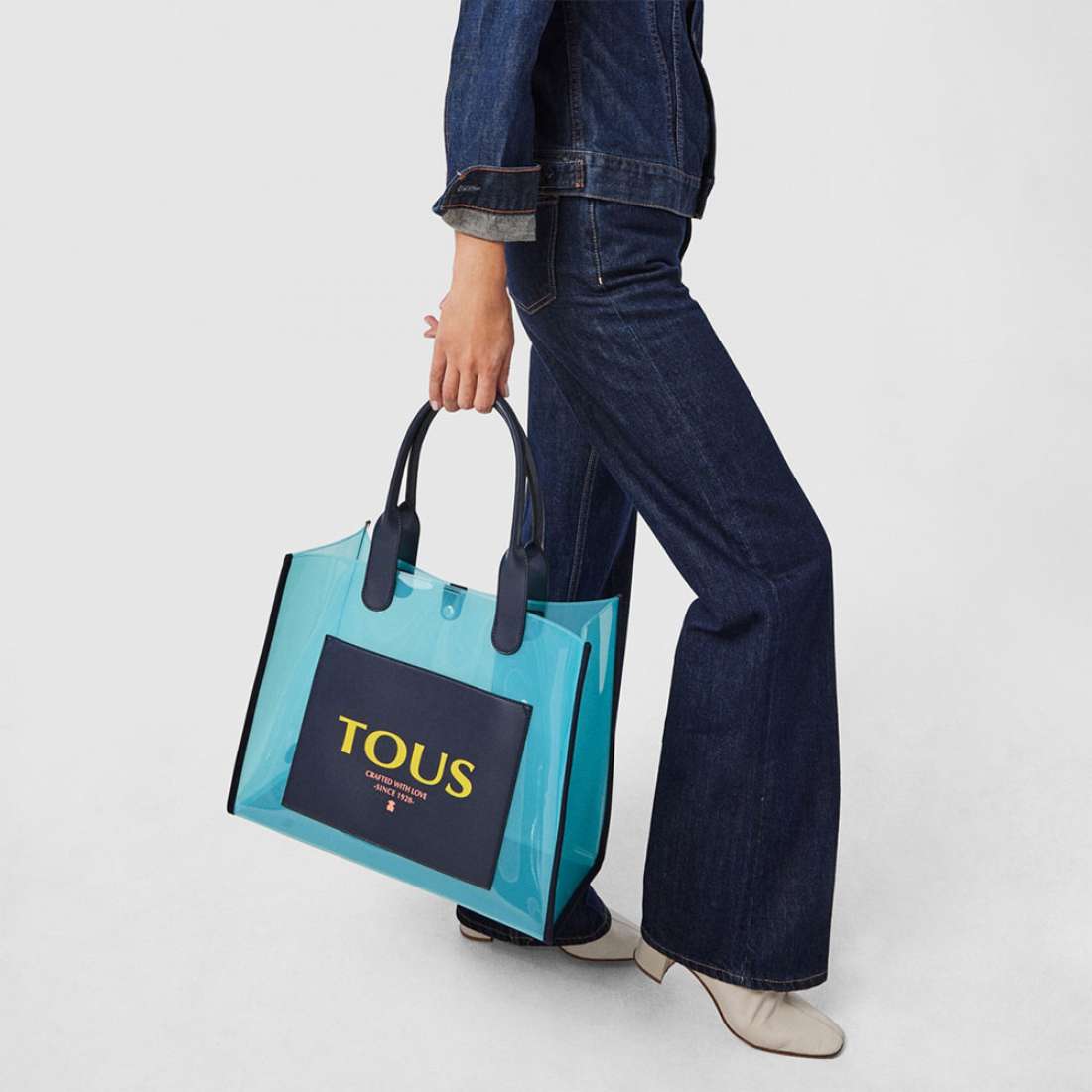 MALA TOUS SHOPPING XL AMAYA VINYL TRANS-AZUL