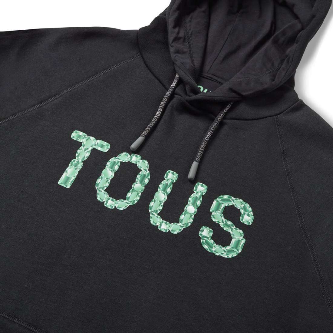 HOODIE TOUS LOGO GEMSTONES NEGRO