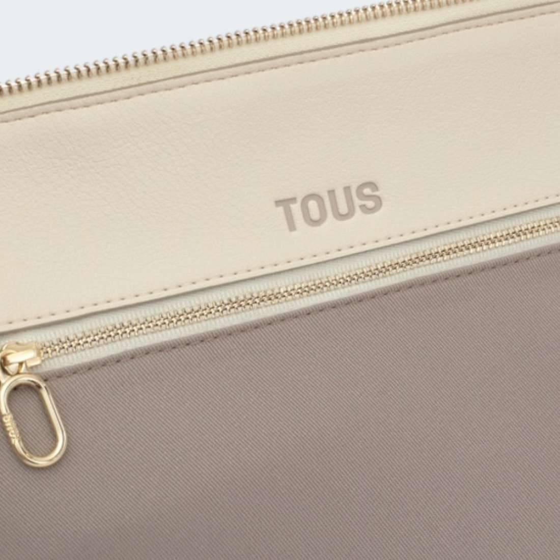 MALA TOUS BOWLING M BUCKLES SILHOUETTE BEIGE