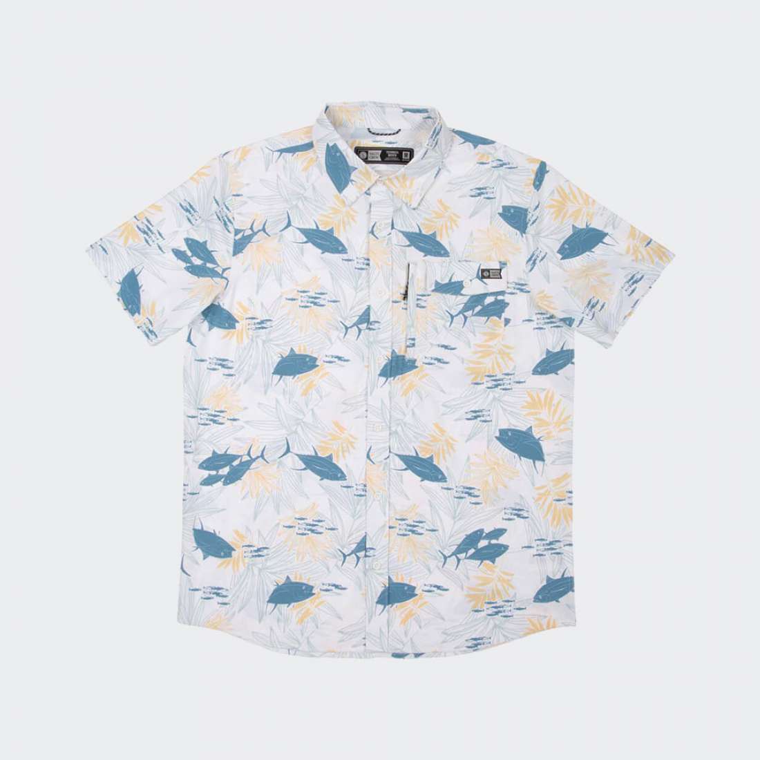 CAMISA SALTY CREW PINNACLE WHITE