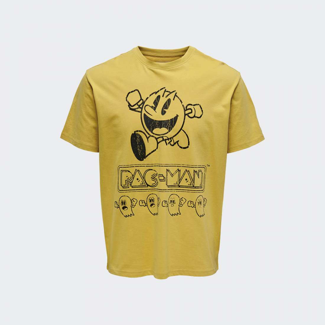 TSHIRT ONLY & SONS PACMAN OCHRE