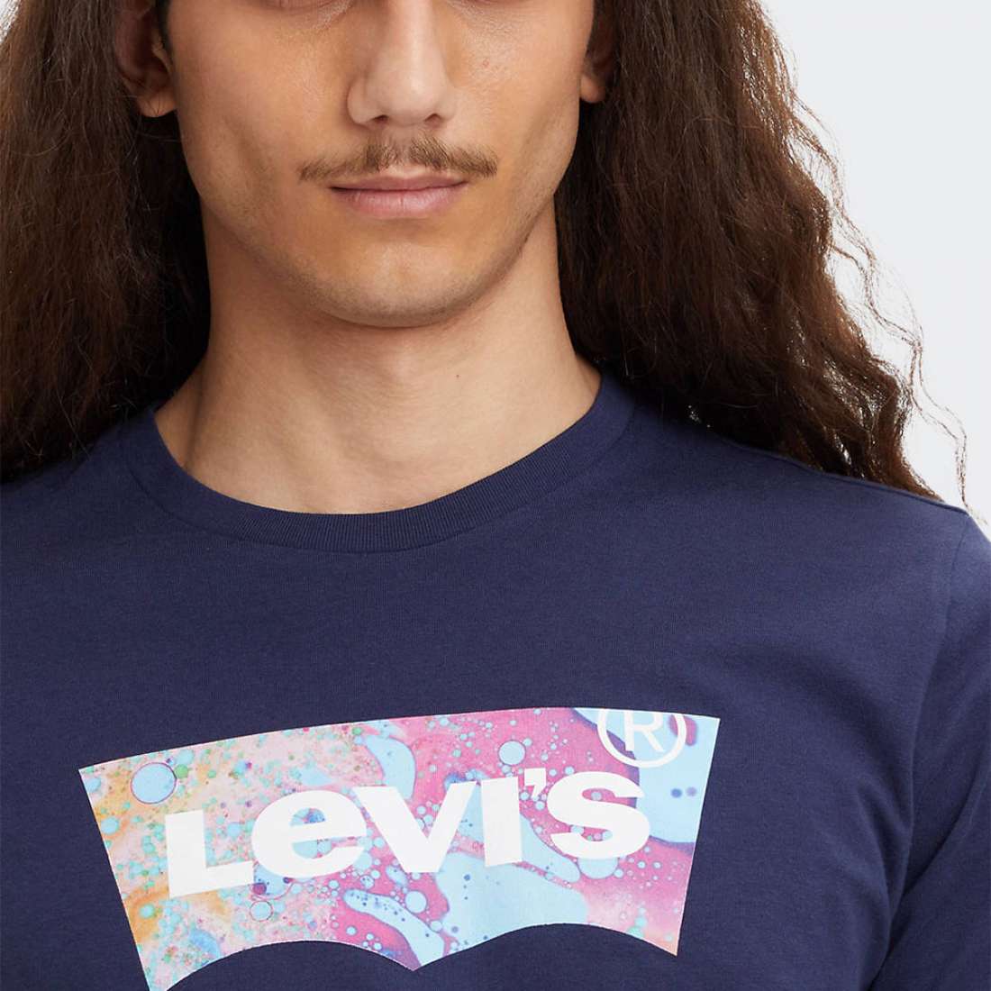 TSHIRT LEVI´S GRAPHIC CREWNECK WLAVA FILL/NAVAL