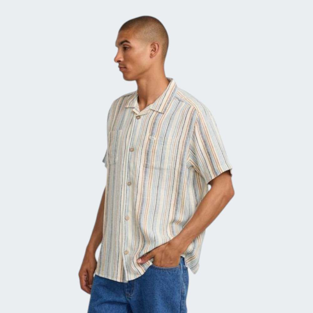 TSHIRT RVCA EXOTICA STRIPE NATURAL