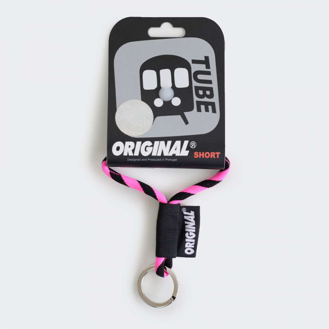 LANYARD ORIGINAL WORLD CLASSIC TUBE SHORT PRETO/ROSA