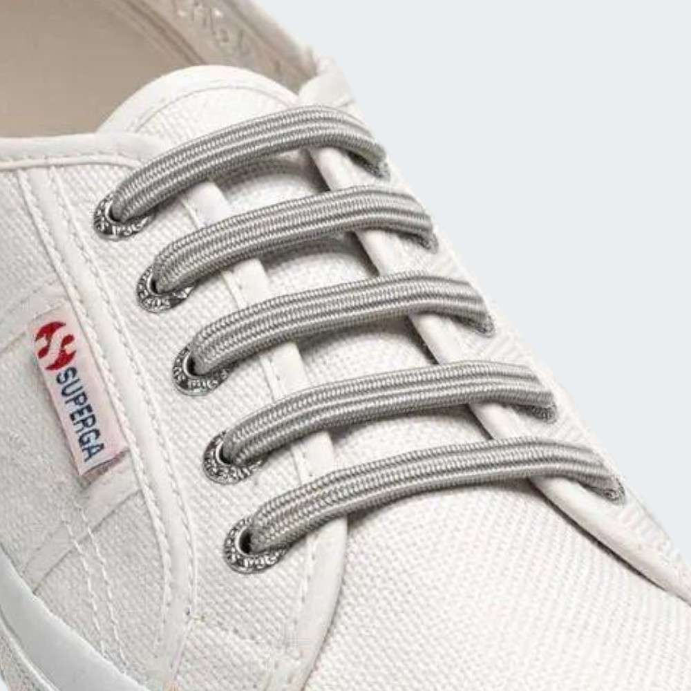 ATACADORES U-LACE CLASSIC KIDDOS METALLIC SILVER