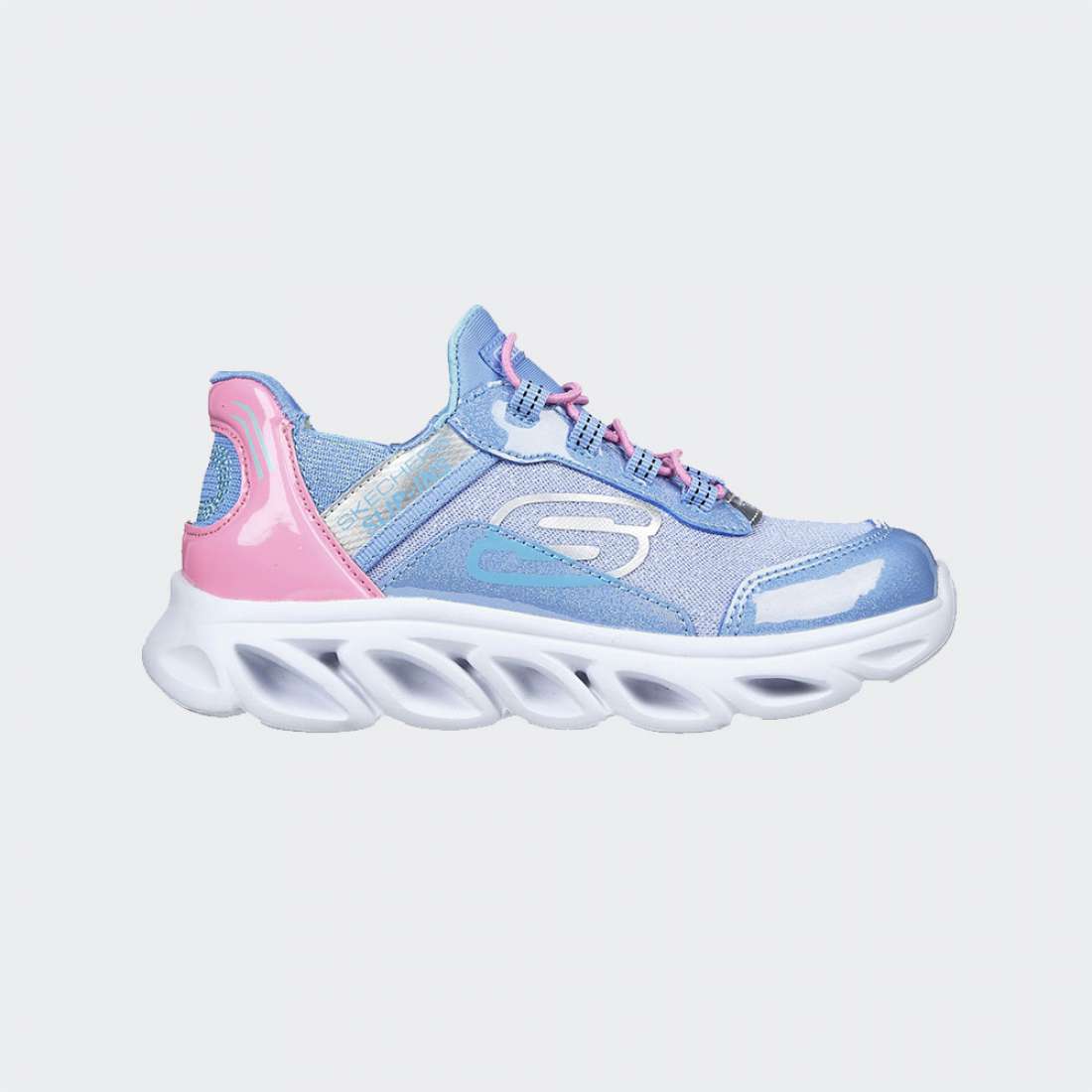 SKECHERS FLEX GLIDE K BLUE/PINK