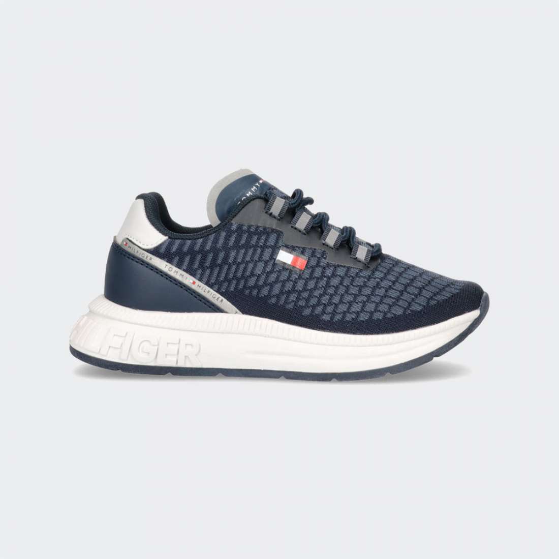 TOMMY HILFIGER LOW CUT LACE UP JUNIOR BLUE