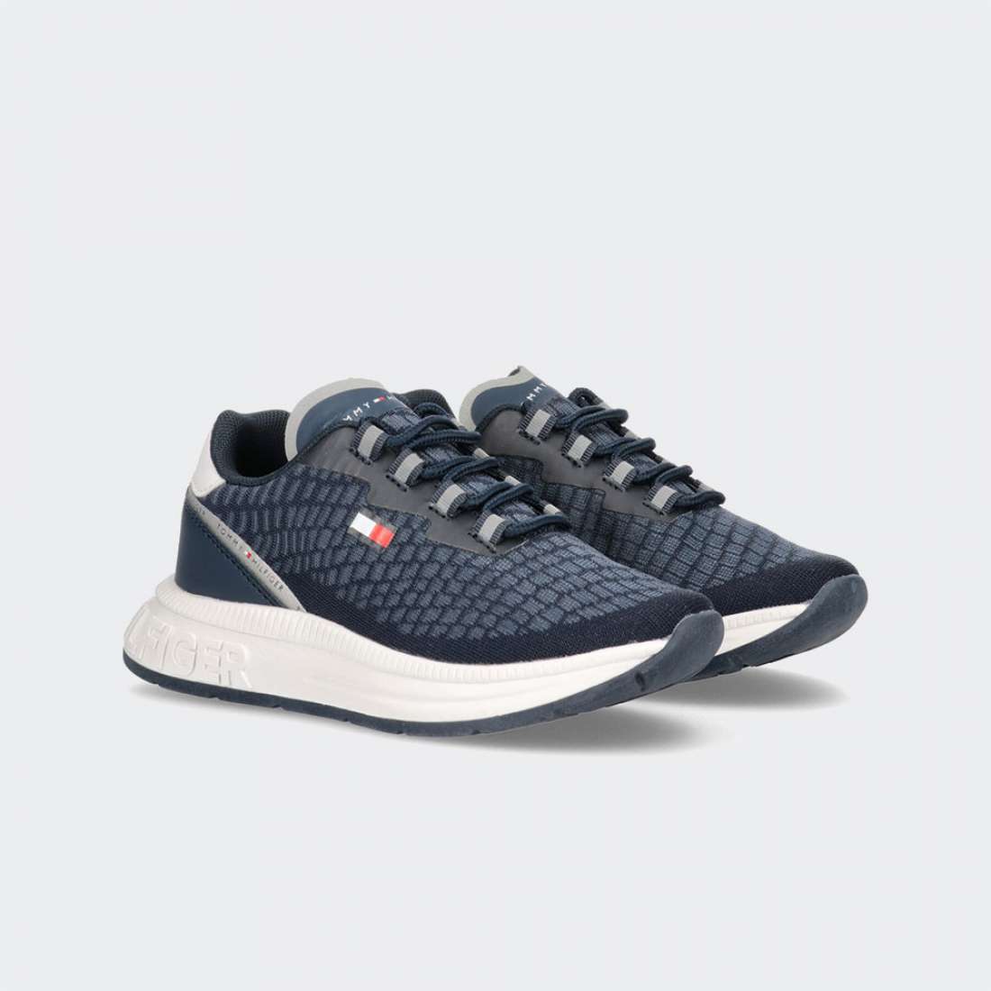 TOMMY HILFIGER LOW CUT LACE UP JUNIOR BLUE