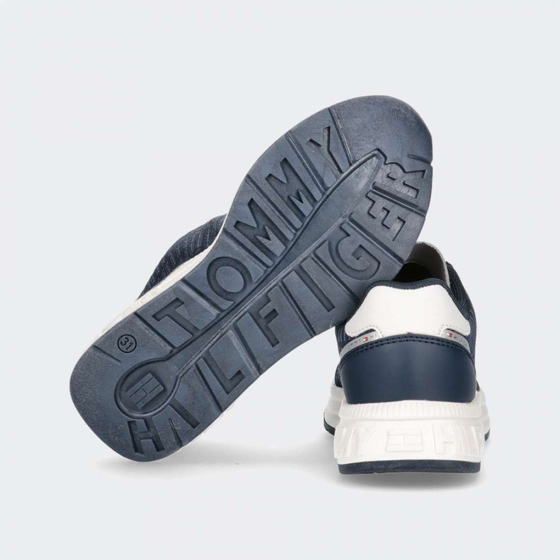 TOMMY HILFIGER LOW CUT LACE UP JUNIOR BLUE