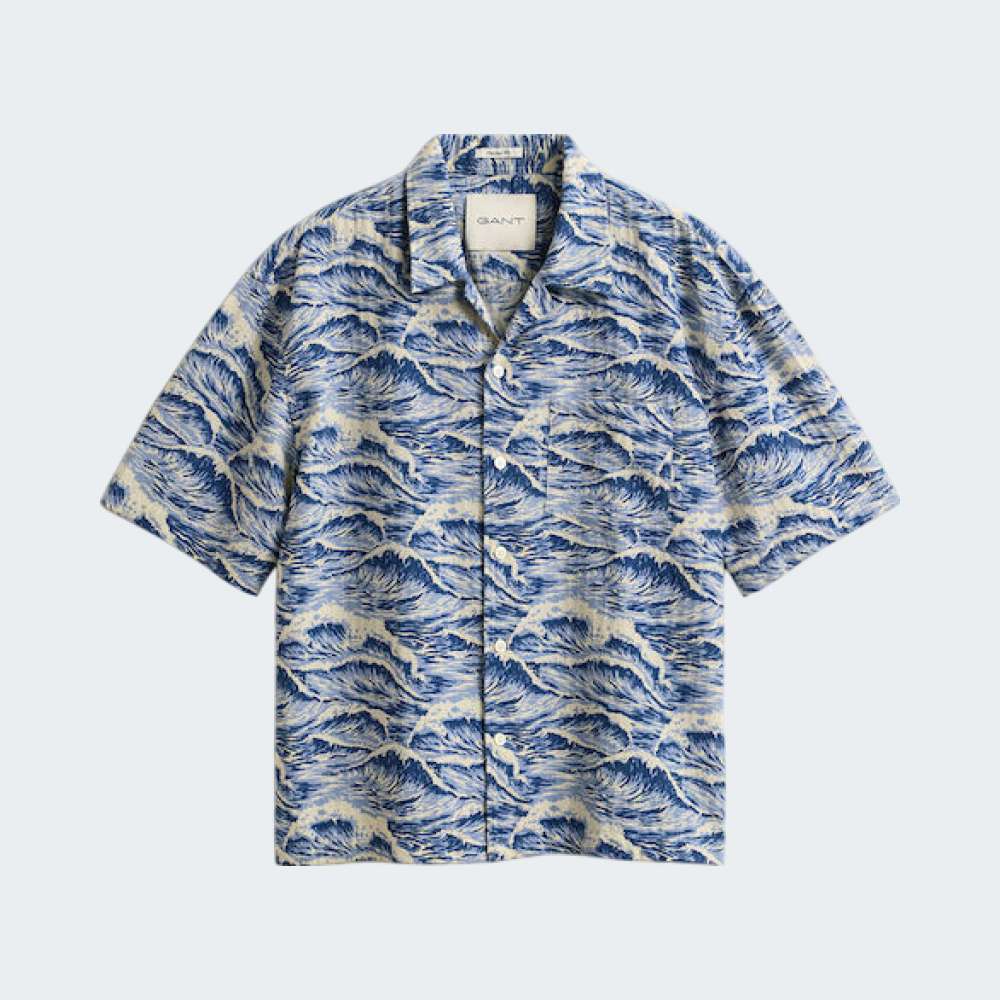 CAMISA GANT REL AOP CAMP COLLAR