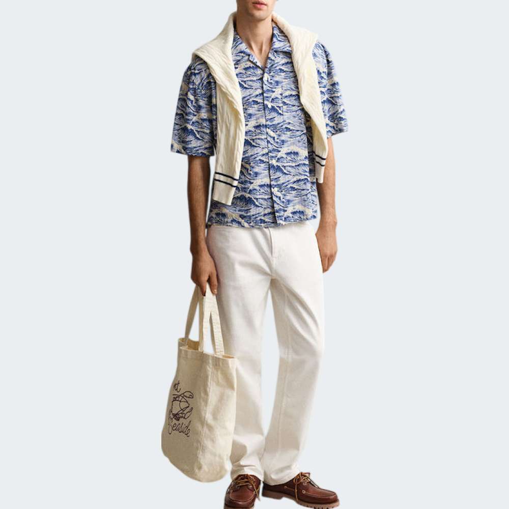 CAMISA GANT REL AOP CAMP COLLAR