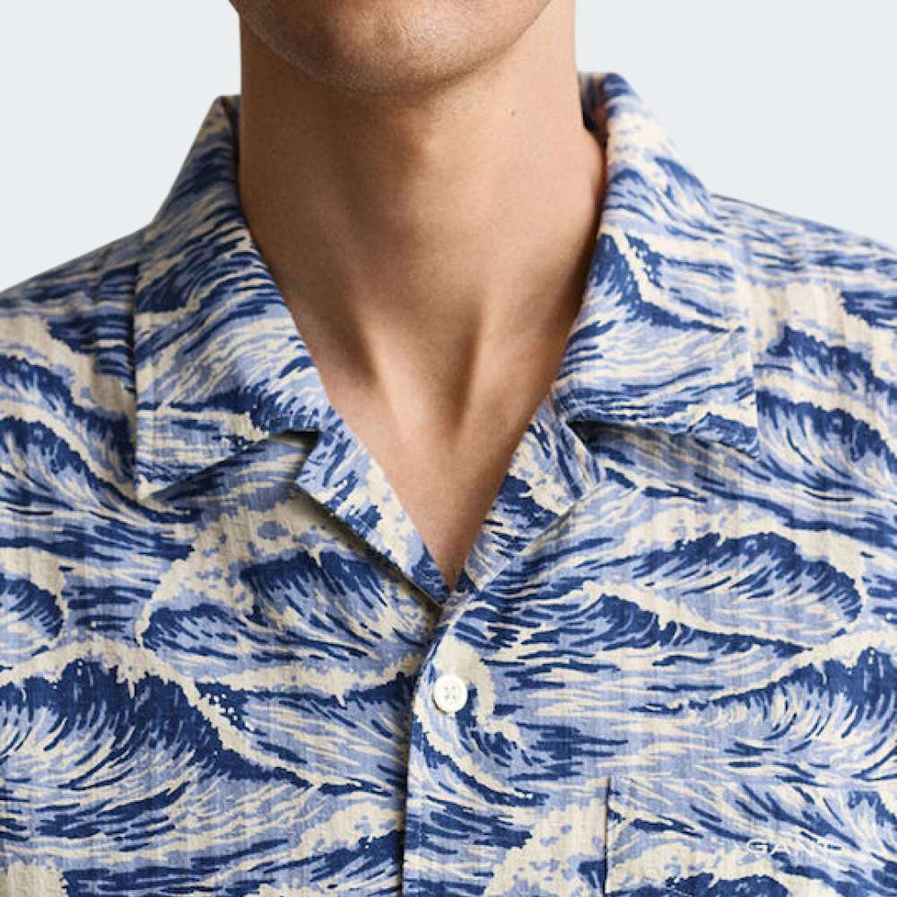 CAMISA GANT REL AOP CAMP COLLAR