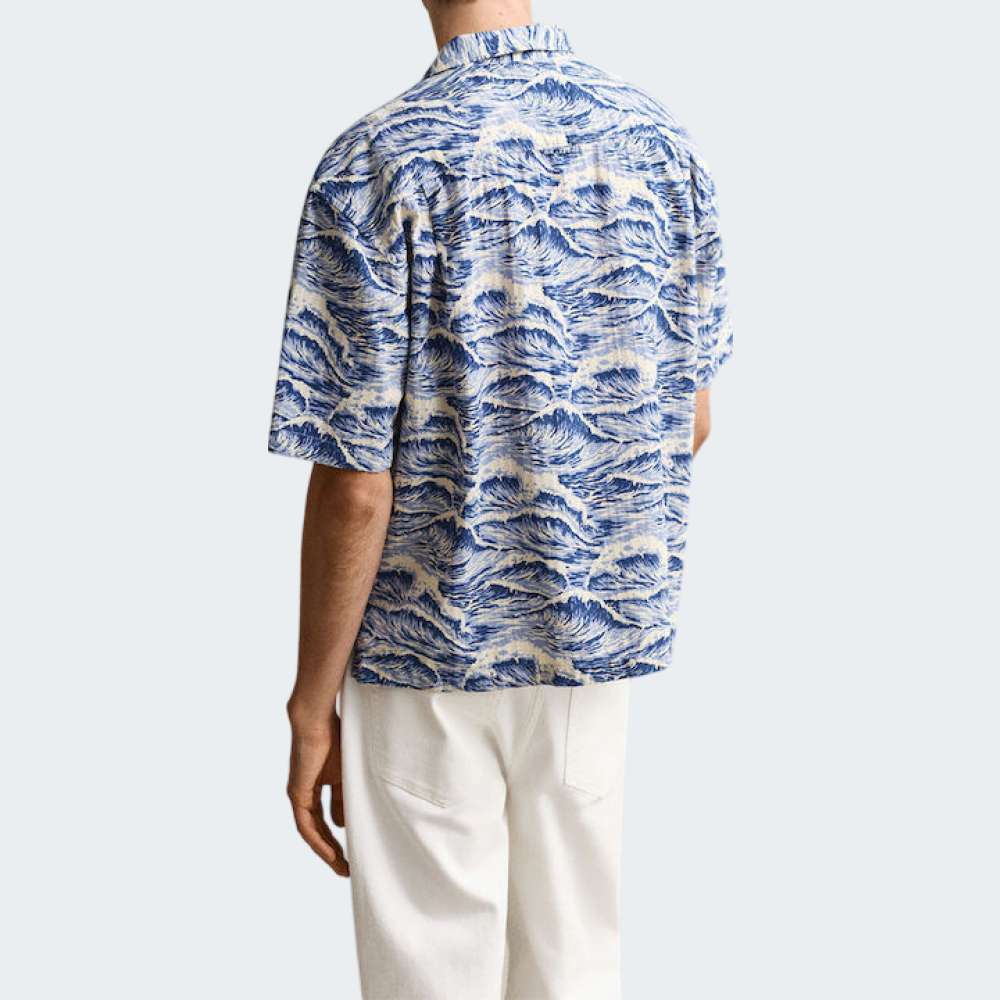 CAMISA GANT REL AOP CAMP COLLAR